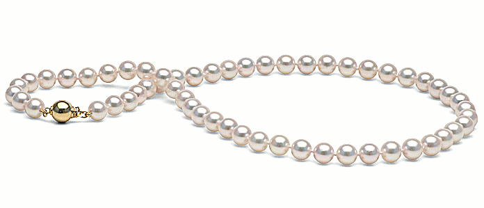 Akoya pearl necklace 55 cm  7-7.5 mm AA+ white