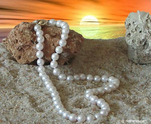 Akoya pearl necklace 45 cm 7.5-8 mm AA+ white