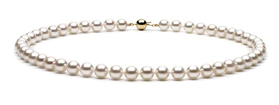 Akoya pearl necklace 40 cm 7-7.5 mm AA+ white