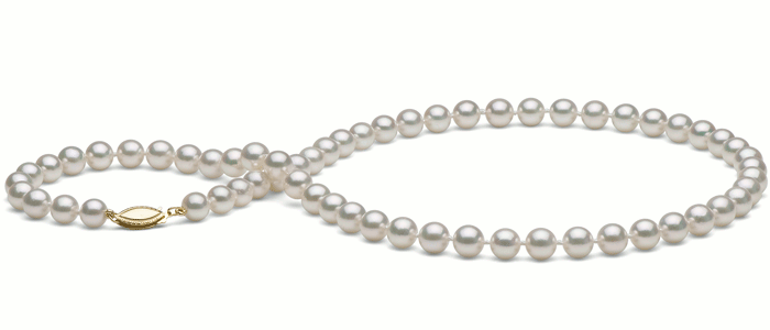 Akoya pearl necklace 55 cm  6.5-7 mm AA+ white