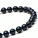 Akoya Pearl necklace 40 cm, 6-6.5 mm, AA+, black