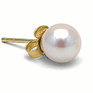 White Akoya Pearl Stud Earrings 6.5-7.0 mm AAA
