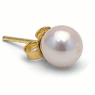 White Akoya Pearl Stud Earrings 6.0-6.5 mm AAA