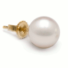White Akoya Pearl Stud Earrings 7.5-8.0 mm AAA