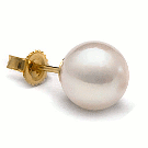 White Akoya Pearl Stud Earrings 8.0-8.5 mm AAA