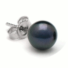 Black Akoya Pearl Earrings, 6.5-7.0 mm AA+