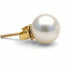 Freshwater Pearl Stud Earrings white 7.5-8 mm AAA