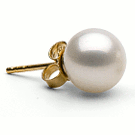 Freshwater Pearl Stud Earrings white 8.5-9.5 mm AAA
