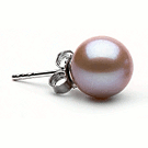 Freshwater Pearl Stud Earrings 8.5-9.5 mm lavender AAA