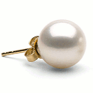 Freshwater Pearl Stud Earrings white 9.5-10 mm AAA