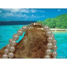 Freshwater cultured pearl necklace double strand 45 cm 6.5-7 mm AA+