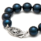 Akoya Pearl bracelet 18 cm, 6-6.5 mm, AA+, black