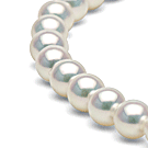 White Hanadama Akoya Pearl Necklace 45 cm, 7.0-7.5 mm 