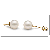 White Akoya Pearl Stud Earrings 9.0-9.5 mm AAA