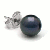 Black Akoya Pearl Earrings, 6.5-7.0 mm AA+