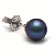 Black Akoya Pearl Earrings, 6.0-6.5 mm AA+