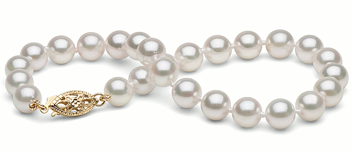 Weissfarbe Akoya Perlen Armband  6-6.5 mm AA+