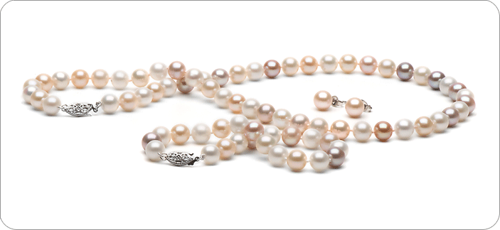 Collier de perles d'eau douce  45 cm 7.5-8 mm multicolor AA+