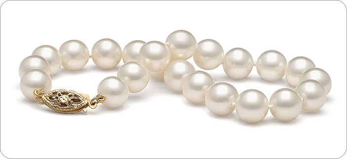 Bracelet de Perles d'Eau Douce, 18 cm, 7.5-8 mm, AAA, blanches