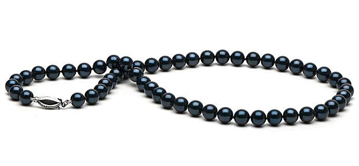 Collier Perles d'Akoya 45 cm 6.5-7 mm AA+ noires