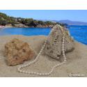 Collier de perles d'eau douce  45 cm, 6.5-7 mm, blanches, AAA