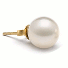 Boucles d'oreilles en perles d'Akoya blanches, 9.0-9.5 mm AAA