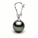 Boucles d'oreilles dormeuses en perles de Tahiti, 10-11 mm AAA
