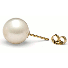 Boucles d'oreilles en perles d'eau douce blanches, 10-11 mm AAA