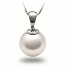 CLASSIQUE Pendentif or blanc, Perle de culture d'Australie 11-12 mm AAA