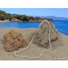 Collier de perles d'eau douce  45 cm, 6.5-7 mm, blanches, AAA