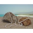 Collier de perles d'eau douce  90 cm, 6.5-7 mm, blanches, AA+