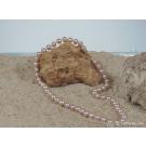Collier de perles d'eau douce  45 cm 7.5-8 mm AA+ Lavande