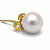 Boucles d'oreilles en perles d'Akoya blanches, 6.5-7.0 mm AAA