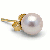 Boucles d'oreilles en perles d'Akoya blanches, 6.0-6.5 mm AAA