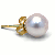 Boucles d'oreilles en perles d'Akoya blanches, 7.0-7.5 mm AAA