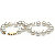 Bracelet de Perles d'Akoya, 18 cm, 6.5-7 mm, AAA, blanches