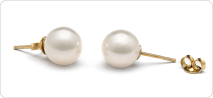 Orecchini Perle Akoya 9.0-9.5 mm, bianche AAA