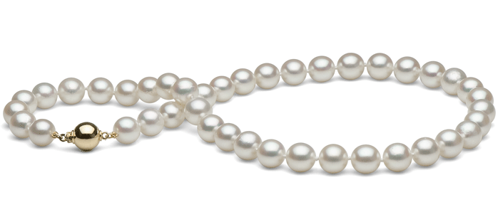 Collana di Perle Akoya 45 cm 8.5-9 mm bianche AAA
